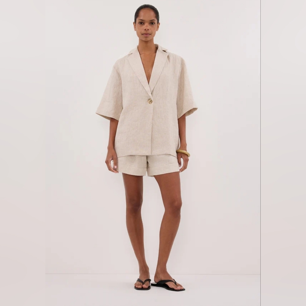 NWT DISSH Nala Linen Resort Shirt